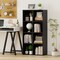 Wooden 8 Cube Bookcase Storage Shelf with Wide Top Surface, Multi-Purpose Display Organizer Rack for Books, Decor & Storage Bins, Freestanding Home Shelving Unit